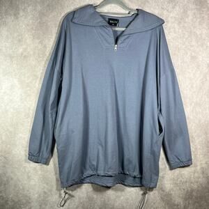 SALTY Sweatshirt Mens Medium Large Blue Quarter Zip Pullover Outdoor Mock Neck‎